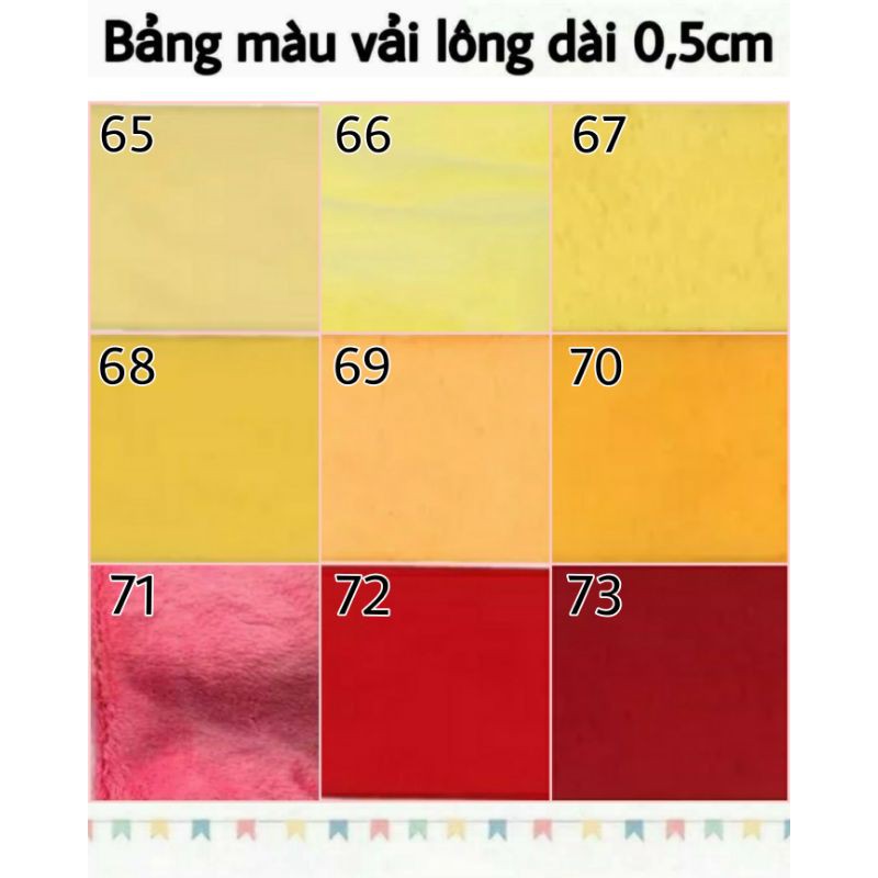 Vải lông dài 0,3cm - 0,5cm may tóc Doll KPOP