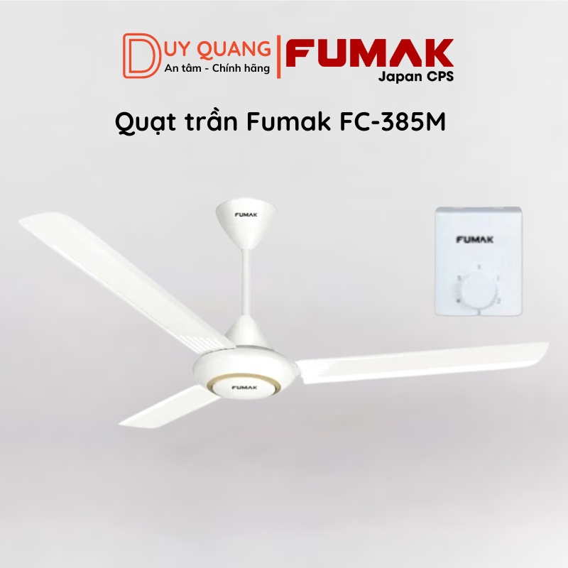 Quạt trần Fumak FC-385M, quạt trần điện cơ chính hãng, Bảo hành 24 tháng