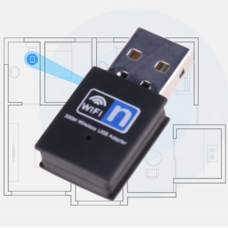 Thiết Bị Nhận Tín Hiệu WiFi Không Dây USB RTL8192 Mini 1 Mini 300Mbps 802.11 n/g/b