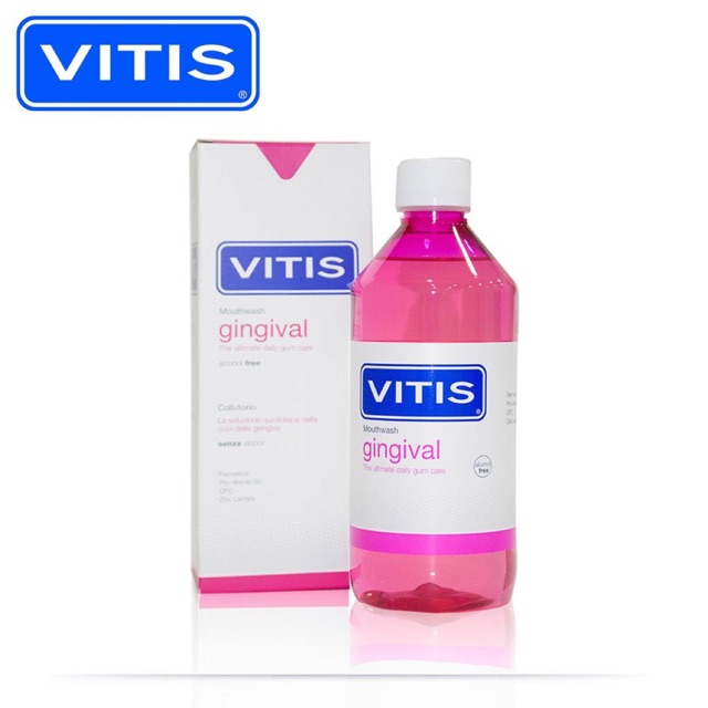 Nước súc miệng dành cho nướu nhạy cảm Vitis Gingival 500ml (chỉnh nha nên dùng)