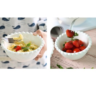 [Freeship] BÁT ĐĨA ĐÍNH CƯỜM TRẮNG CHO BÉ ĂN DẶM