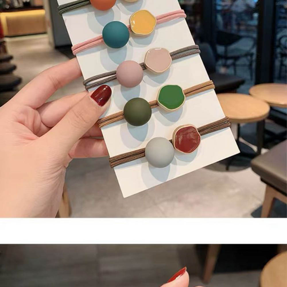 Dây buộc tóc co giãn xỏ hạt nhiều màu xinh xắn thời trang cho nữ