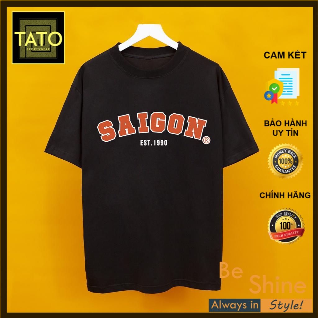 Áo Thun unisex SAI GON 1990 , áo phông form rộng chất cotton phong cách Hàn Quốc - TATO Unisex Clothing