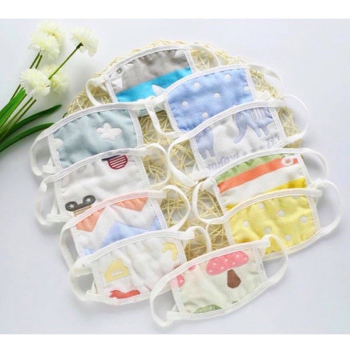 Khẩu trang sợi tre 6 lớp cho bé 1-4 tuổi nhiều màu sắc BBShine– M003 | BigBuy360 - bigbuy360.vn