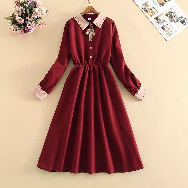 Váy nhung tăm cực dễ thương cho các nàng V1522