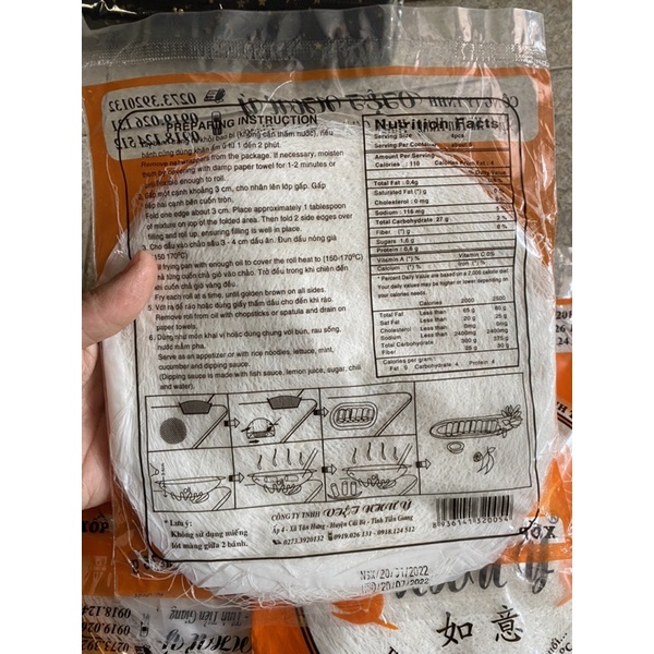 Combo 10 gói bánh tráng rế cuốn chả giò xốp giòn 75g