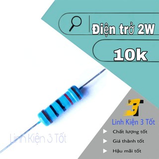 ( Túi 10 con ) Điện trở 2w 10k 5% chân đồng