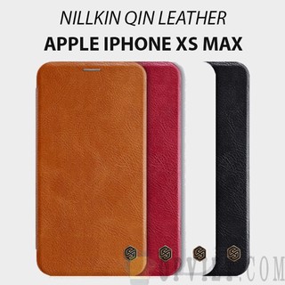 Bộ bao da Nillkin QIN iPhone XS Max + tặng kính cường lực