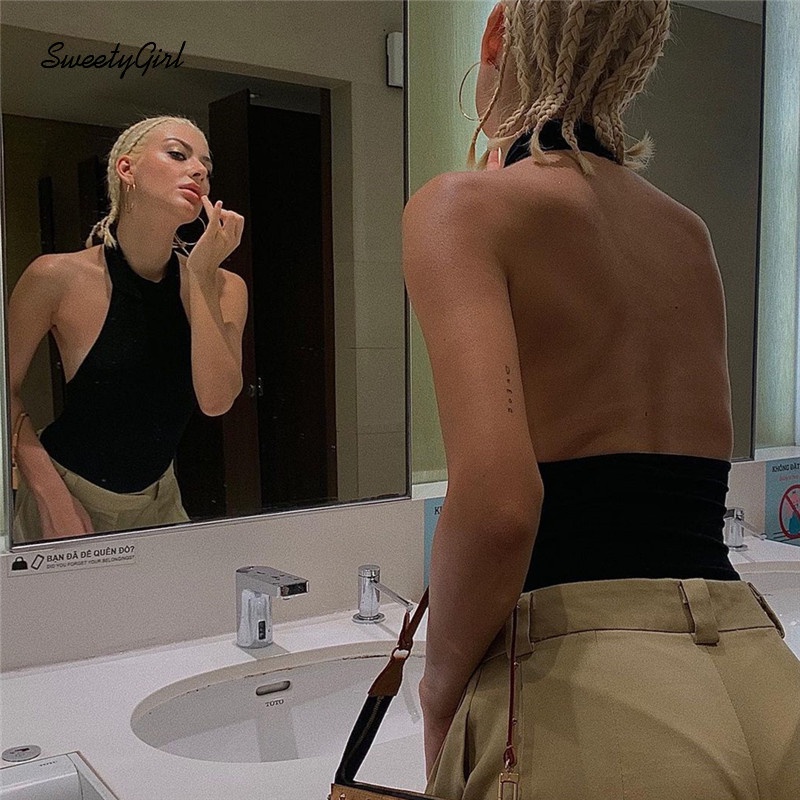 Áo Liền Quần Không Tay Cổ Tròn Màu Đen Trơn Thời Trang 2022 Quyến Rũ Cho Nữ