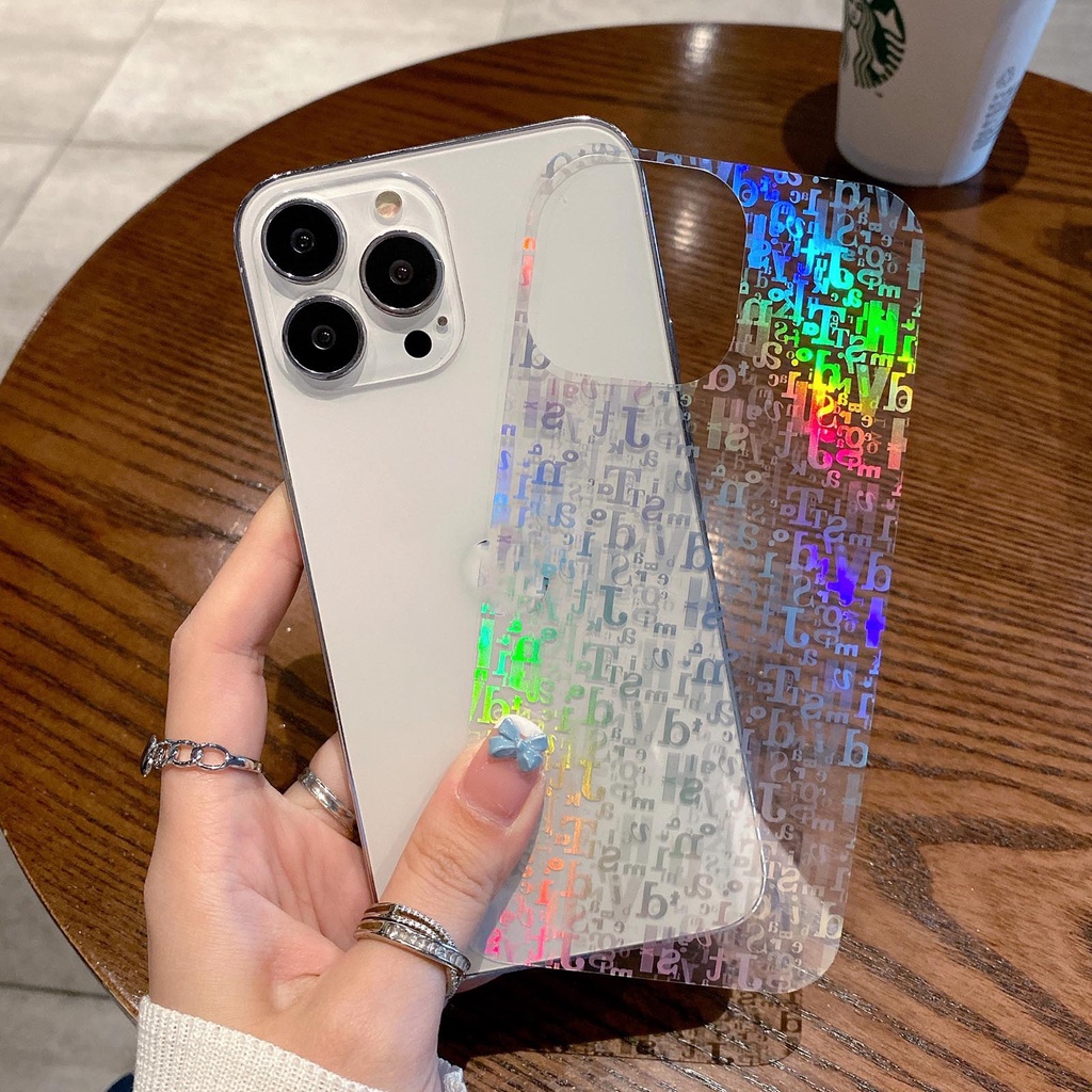 Ốp Điện Thoại Silicon Dẻo Màu Laser Trong Suốt Lấp Lánh Sang Trọng Cho iPhone 13 12 11 Pro Mini Max X XS XR 7 8 Plus SE 2022 SE3