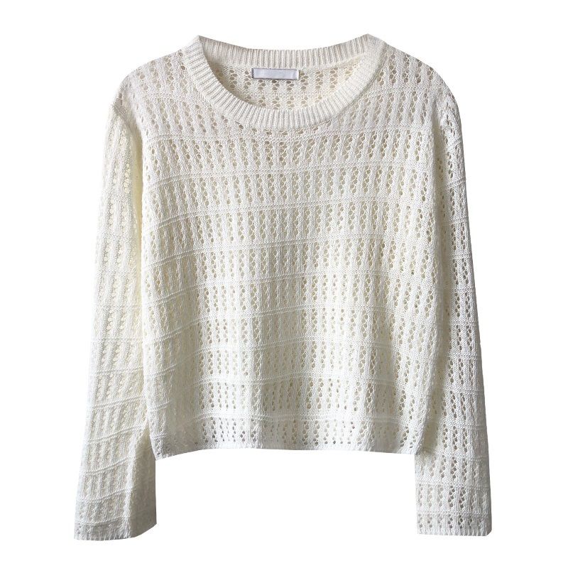 Áo Dệt Kim Tay Dài Dáng Rộng Hợp Thời Trang Cho Nữ