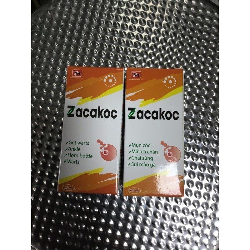 Dung dịch bôi da Zacakoc 20ml mụn cóc, chai sừng, sùi mào gà