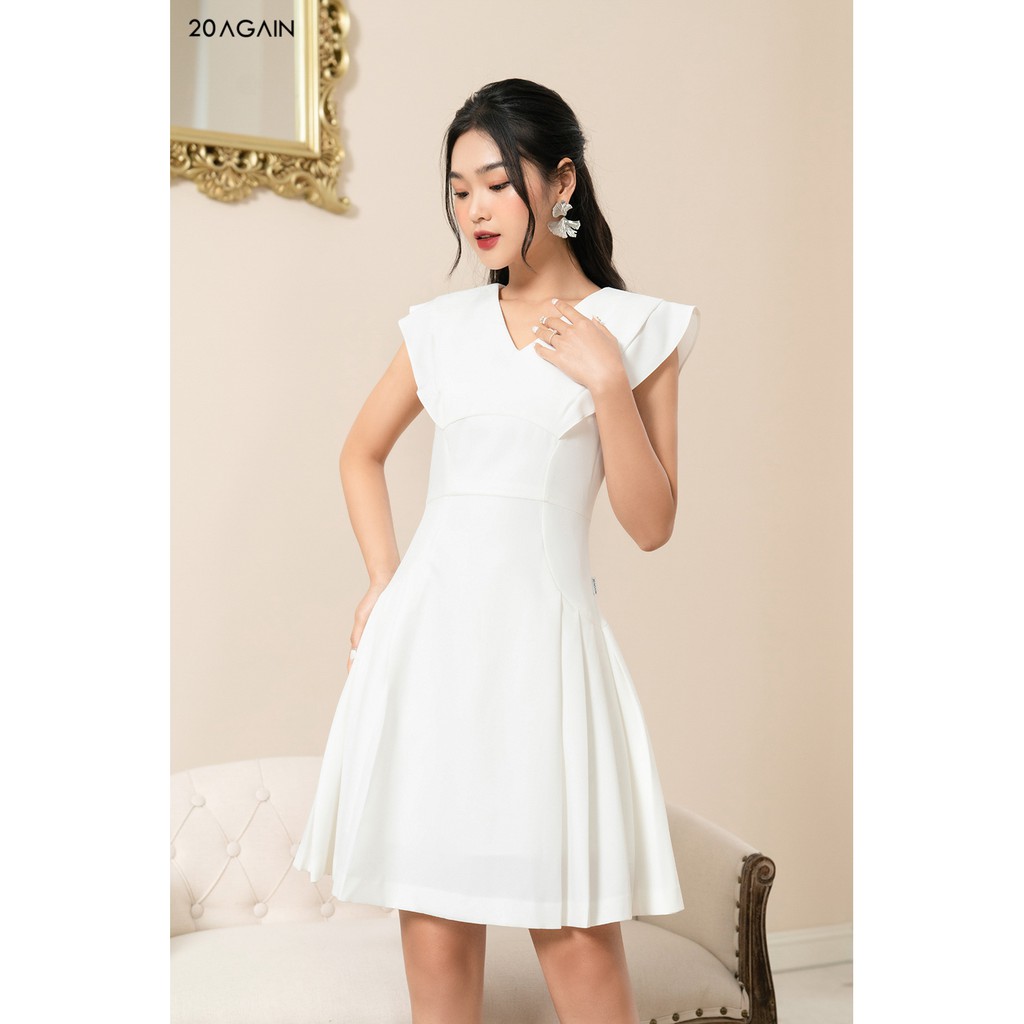 Đầm Xòe Vai Chờm Cổ Tim 20AGAIN DEA0979 | BigBuy360 - bigbuy360.vn