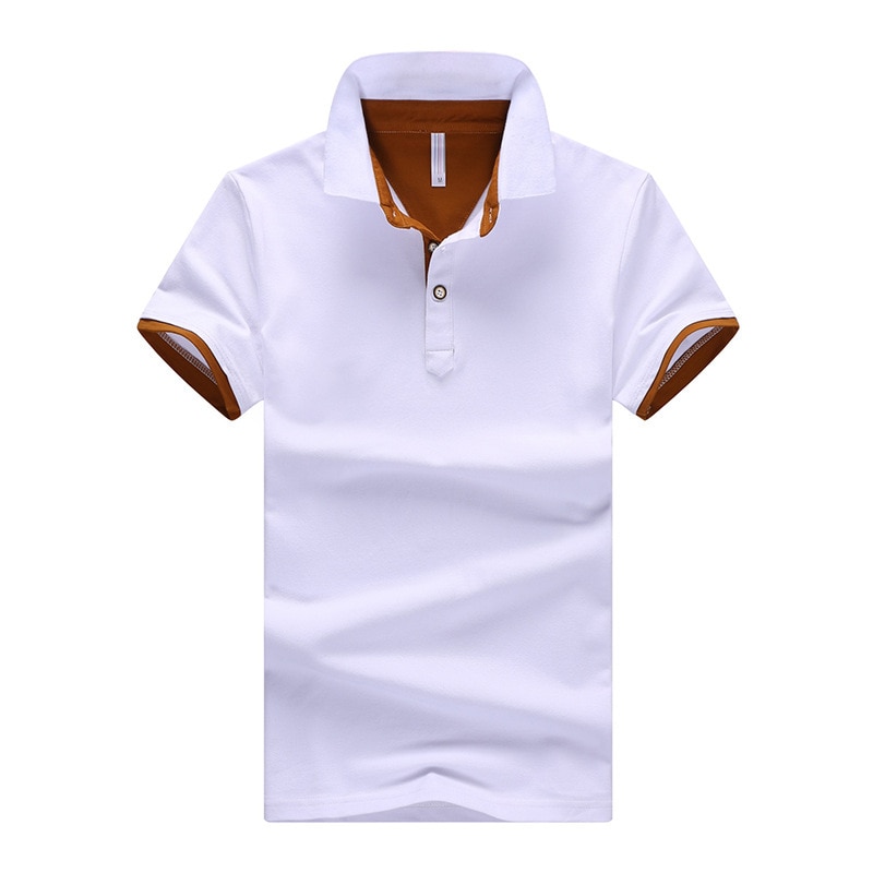 Áo thun polo BEFOYI vải cotton ngắn tay màu trơn thời trang cho nam