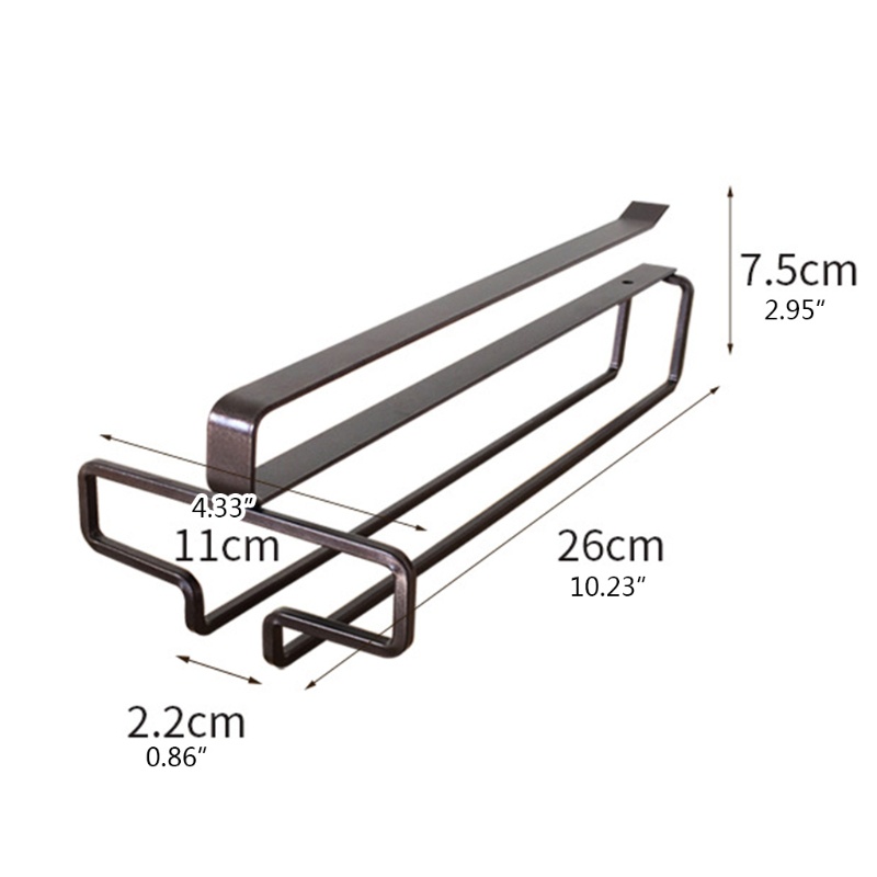 Giá đỡ ly rượu vang treo dưới tủ chén không cần đục lỗ cho nhà bếp/quán bar