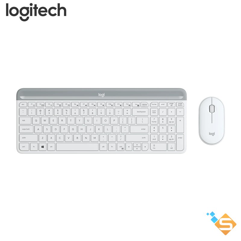 Combo chuột phím không dây Logitech MK470 - Giảm ồn, USB, pin lâu, thiết kế mảnh gọn - Bảo Hành Chính Hãng 12 Tháng