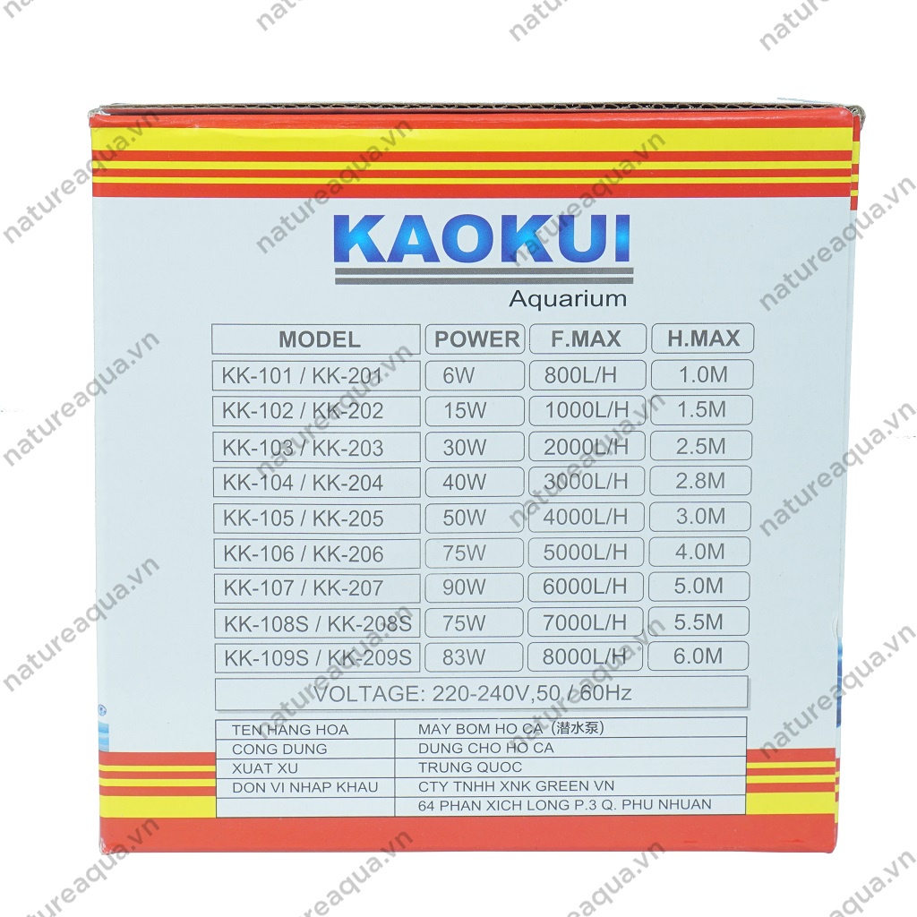 BƠM NƯỚC HỒ CÁ KAOKUI KK101 / KK102 / KK103 / KK104