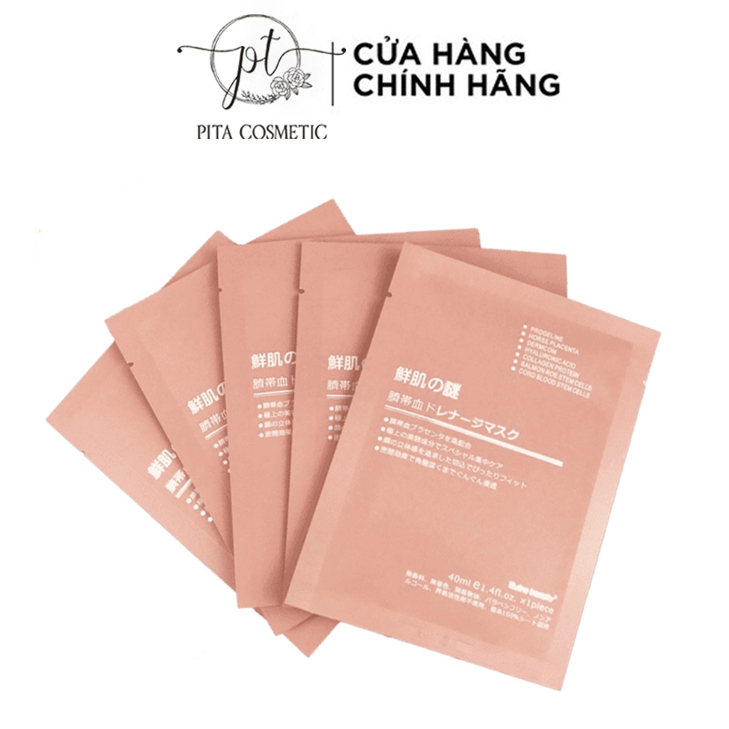[Chính Hãng] Mặt Nạ Nhau Thai Cừu Cuống Rốn Tế Bào Gốc Nhật Bản Rwine Beauty Dưỡng Da, Cung Cấp Độ Ẩm, Tái Tạo Collagen