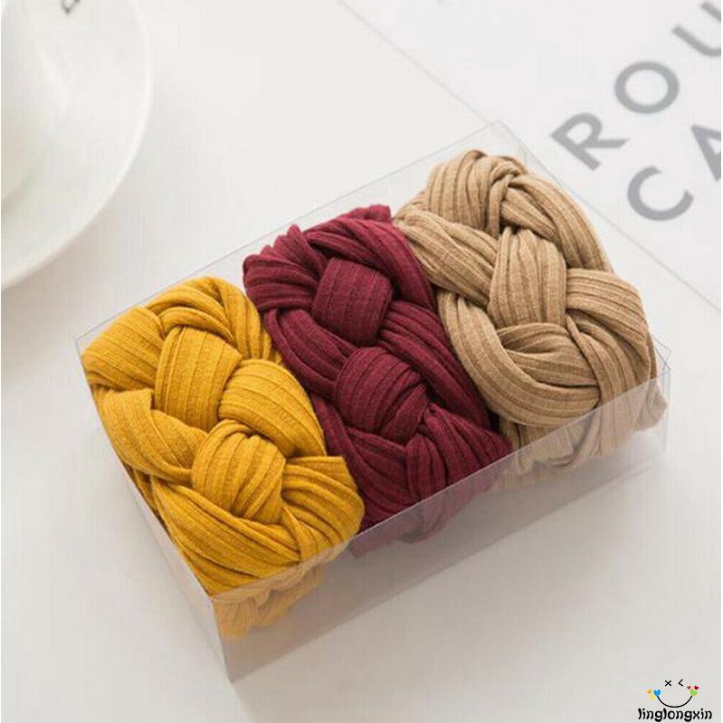 Băng đô xoắn nơ màu trơn thời trang cho nữ