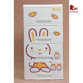 Tủ KITTY mini 4 tầng - Song Long, tủ nhựa, tủ quần áo, tủ cho bé, tủ mini | BigBuy360 - bigbuy360.vn