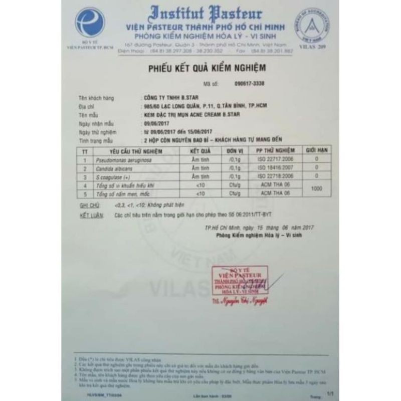 Kem mụn B.star hiệu quả với tất cả các loại mụn