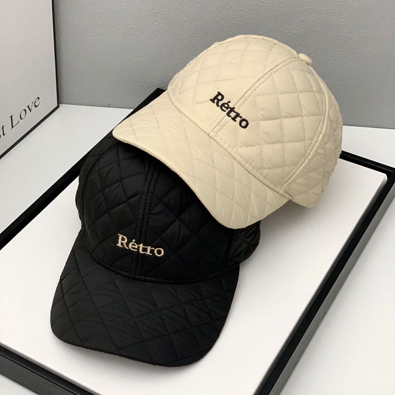 Mũ Lưỡi Trai Màu Đen Thêu Chữ Đơn Giản Thời Trang Thu Đông Phong Cách Hàn Quốc Cho Cặp Đôi