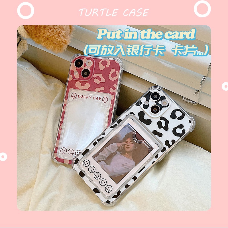 Ốp lưng iphone ốp Điện Thoại Họa Tiết Hoa May Mắn Có Ngăn Đựng Thẻ Cho iPhone 14 13 12 11 PROMAX XS XR XSMAX SE2020 6 7 8P
