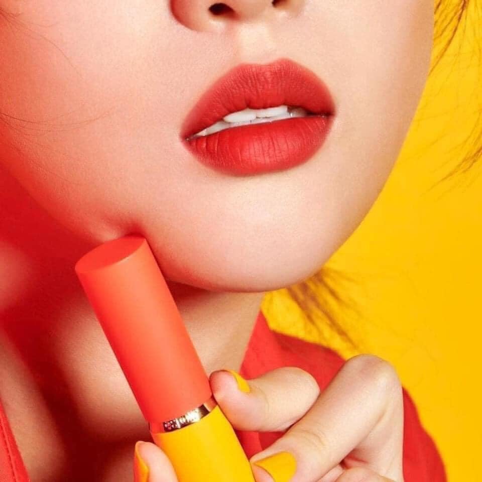 Son Espoir Lipstick No Wear Gentle Matte RD204 Red Meets Yellow đỏ vàng cam cháy