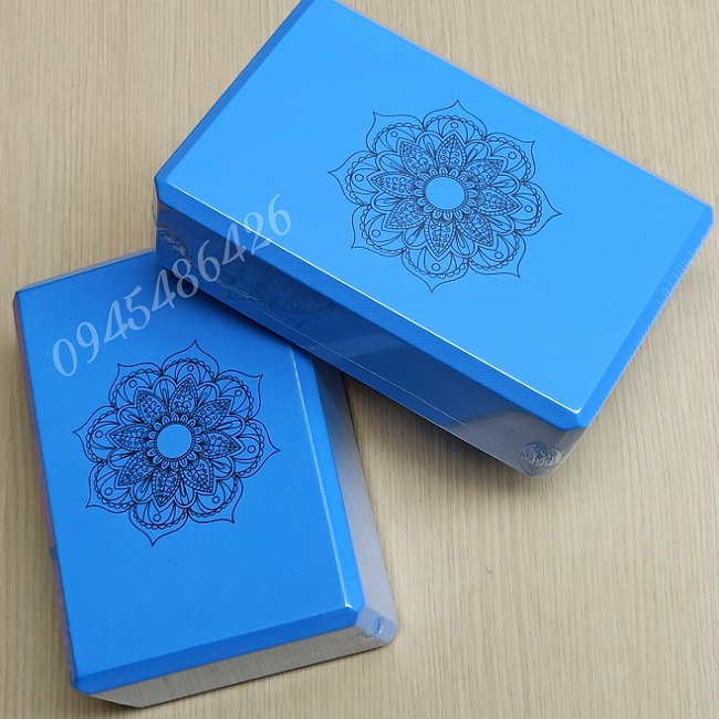 Gạch Tập Yoga Xốp Eva Nặng 220g In Hoa Mandala - Cứng  gấp 3 lần loại gạch tập thông thường (1 Viên)