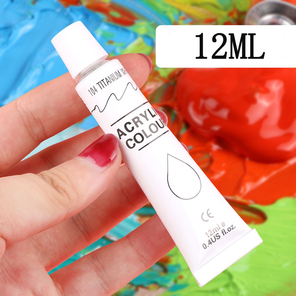 Bộ Màu Nước Acrylic 12ML Nhiều Màu Sắc Dành Cho Học Sinh Và Người Mới Bắt Đầu