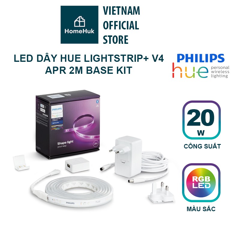 Bộ LED dây PHILIPS Hue Lightstrip Plus V4 APR 2m base kit