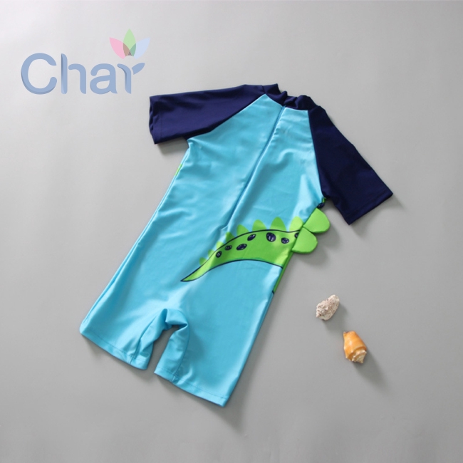 Bộ đồ bơi liền thân khủng long + Mũ bơi cho bé trai | BigBuy360 - bigbuy360.vn