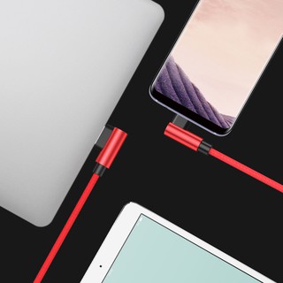Micro USB Cable 90 Degree Elbow Nylon Braided Charging Adapter Cable For Android