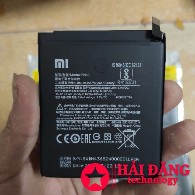 Pin Xiaomi Redmi Note 4X BN43 - Hàng Loại 1