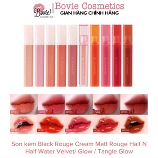 Son kem tint bóng Black Rouge Half N Half Water Velvet/ Glow / Tangle Glow Hg08