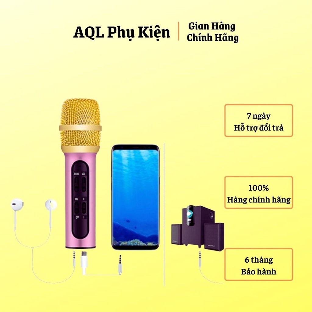Micro Mini C11 Thu Âm, Hát Karaoke, Live Stream Chuyên Nghiệp , Dùng Cho Các Thiết Bị Như : Điện Thoại, Ipad, Máy Tính