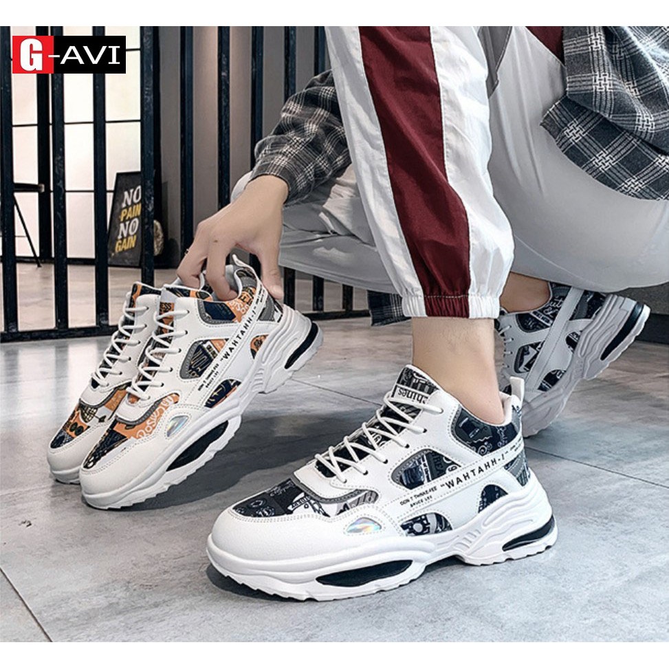 Giày tăng chiều cao nam kiểu dáng sneaker thể thao năm động, trẻ trung, phong cách cá tính Avi377 | BigBuy360 - bigbuy360.vn