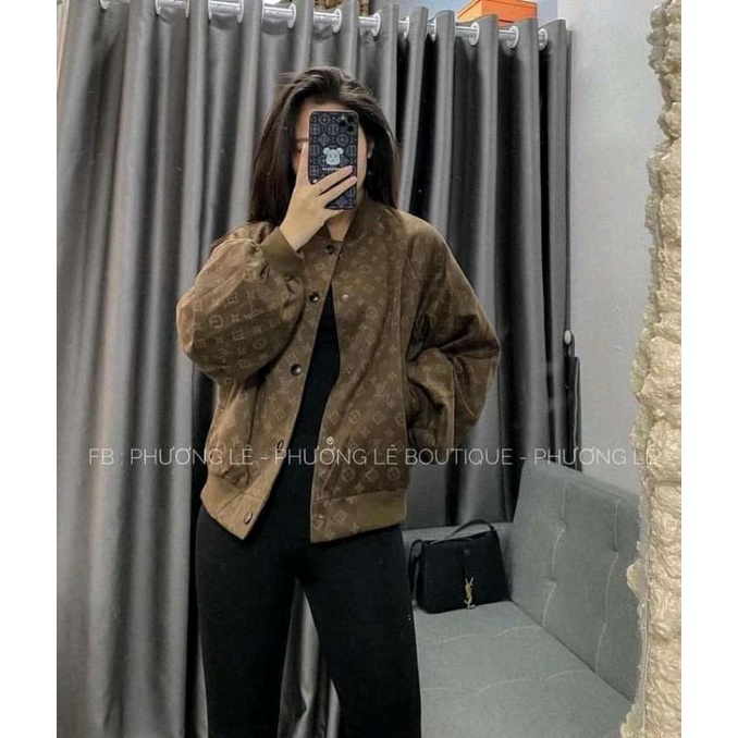 Áo khoác LV nâu nữ