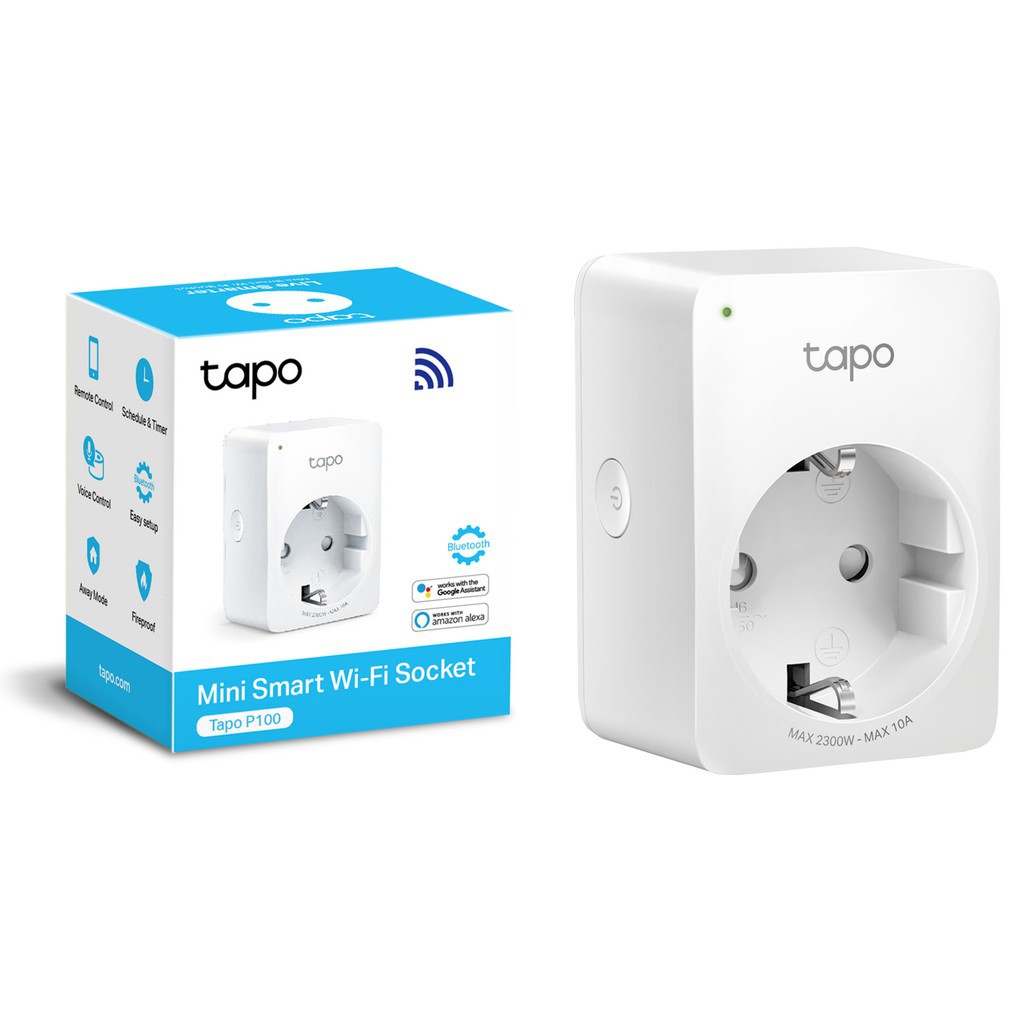 Ổ cắm điện Wifi thông minh TP-Link Tapo P100 - Nhỏ gọn, tiện dụng - Full Box - Hàng chính hãng phân phối