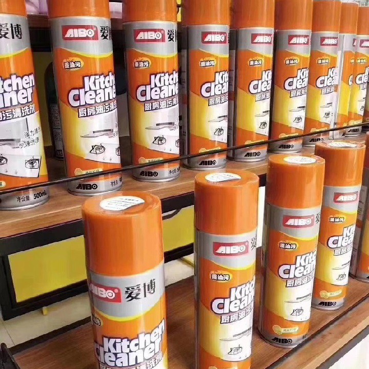 Bình xịt vệ sinh bếp bọt tuyết đa năng Kitchen Cleaner 500ml - chai xịt vệ sinh nhà bếp cao cấp chai vàng sịt là sạch