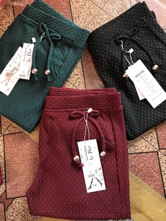 Quần cotton chấm bi 9 tấc