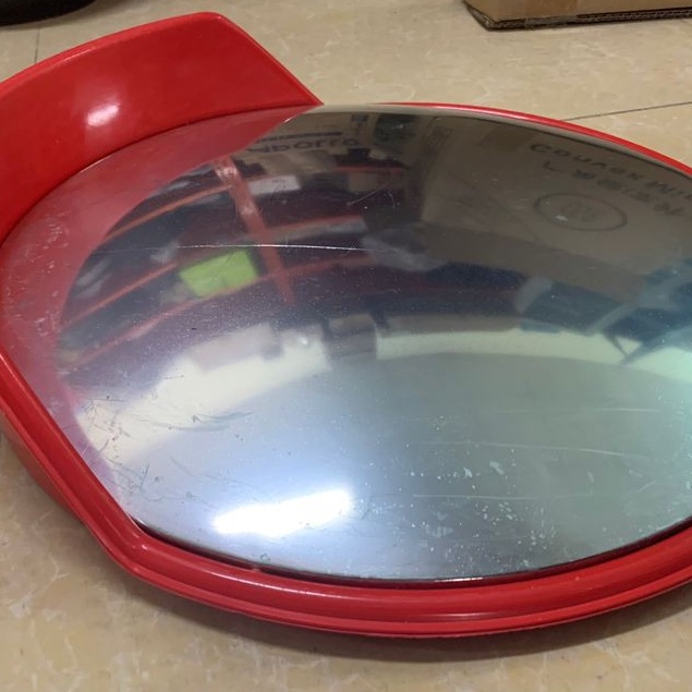 Gương Cầu Lồi Nhựa Có Mí 60mm Gương Nhựa Xóa Điểm Mù Có Mái Che