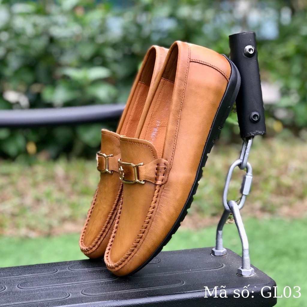 Giày lười nam Alo Davin Da Bò Cao Cấp GL03