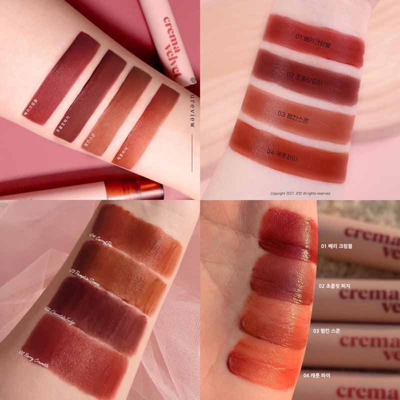 Son Kem Lì, Mịn Mượt Như Nhung Etude Crema Velvet Tint 3.6g