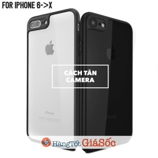 [FREESHIP 99K TOÀN QUỐC] Ốp dẻo lưng trong viền đen cho iPhone (ốp cách tân camera, hangtotgiasoc)