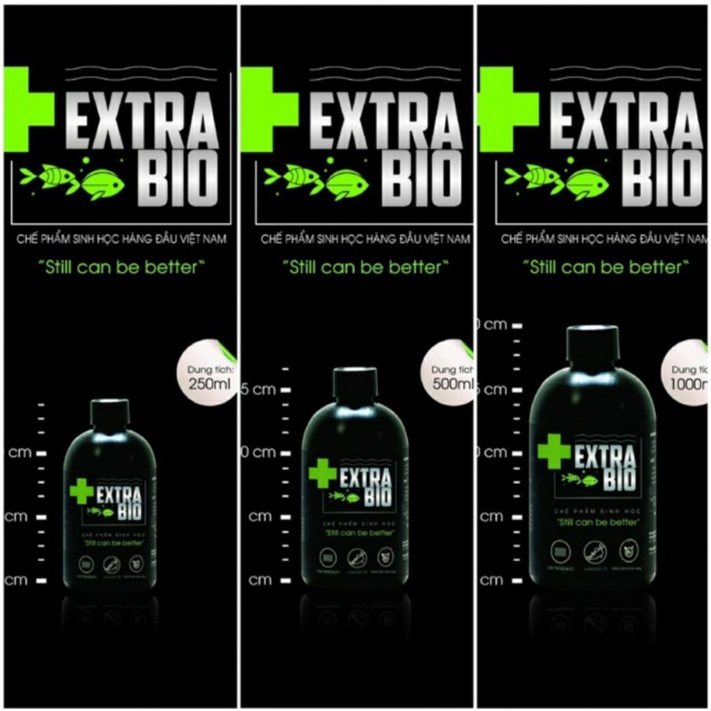 Men Vi Sinh Extra Bio cao cấp cho cá cảnh - ExtraBio 250ml 500ml 1000ml