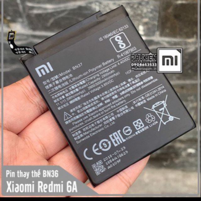 Pin Xiaomi Redmi 6 / Redmi6A BN37 2900mAh Xịn Có Bảo Hành