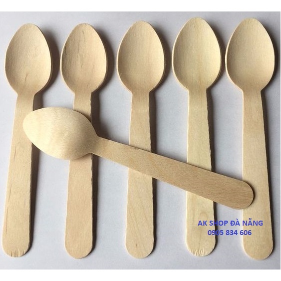SET 50 DAO - MUỖNG - NĨA GỖ 16CM