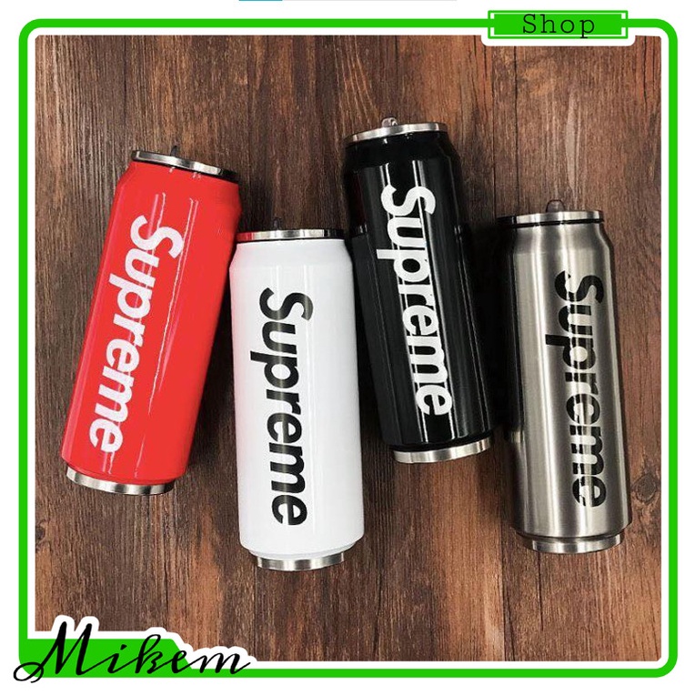 Bình Giữ nhiệt Hình Lon Nước Supreme 330ml Kèm Ống Hút, giữ nhiệt tốt, tiện lợi cho văn phòng, học sinh...