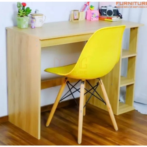 Bàn làm việc có kệ sách bằng gỗ MDF cao cấp - Bàn học gấp gọn đa năng cho bé